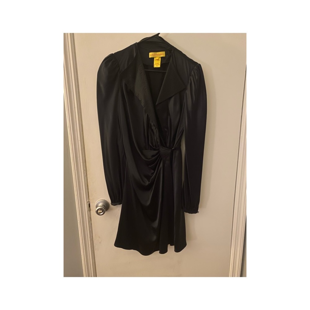 Catherine Malandrino, long sleeve silk wrap dress, size 6